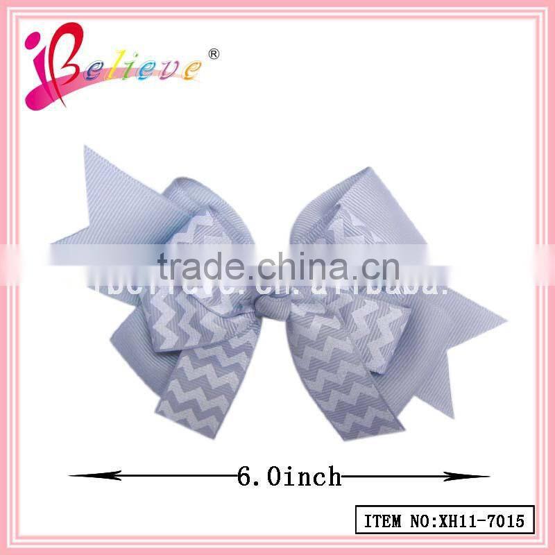 Factory wholesale hair accessories new years hair bows,stretch ribbon bow tied