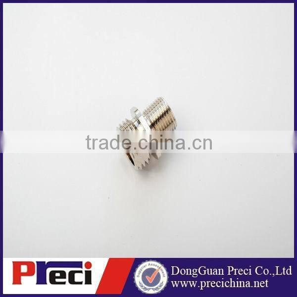 Ni-plated brass hexagonal connector screw