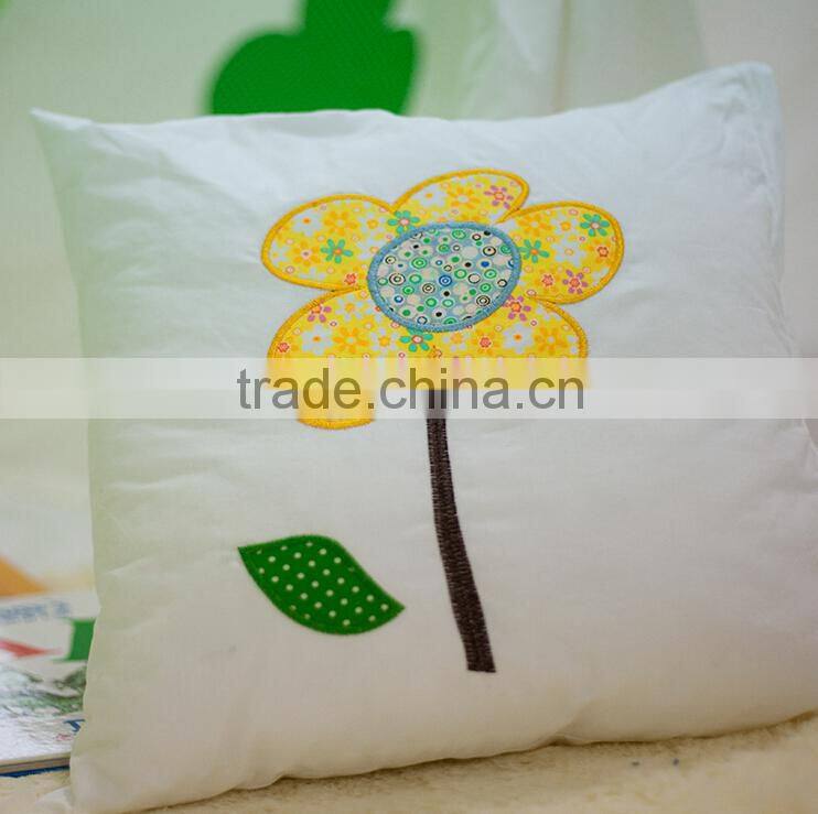 Animal embroidered pillow matching with kids teepee