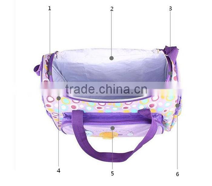 Wholesale cheap tote one shoulder mommy baby bag lovely diaper bag