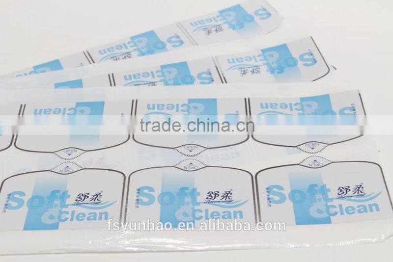 irregular shape sanitary napkins sealing sticker custom waterproof die cut label