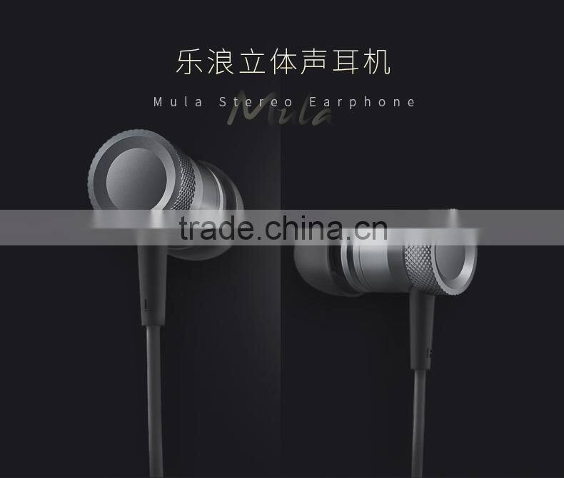 Original ROCK Mula Stereo Earphone in-ear Headphone Handsfree with Mic For SAMSUNG For iPhone Universal Earbud MT-4381