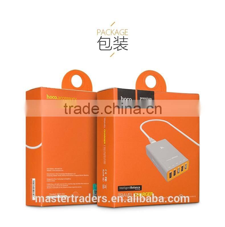 Original HOCO Universal Intelligent Balance ABS PC Material Quick Travel Charger Adapter With 5 USB MT-3587