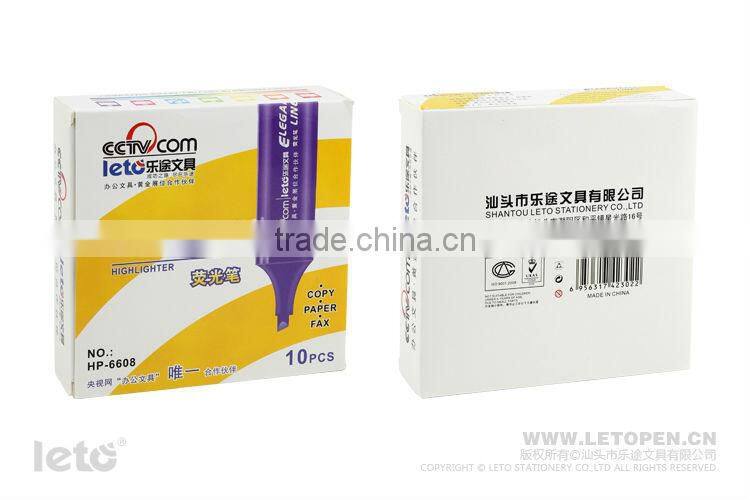 Highlighter Maker Fluorescent Pen with Chisel Nib HP-6608