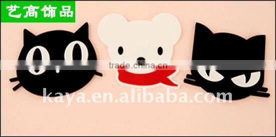 Custom design 3d soft pvc christmas cup coaster