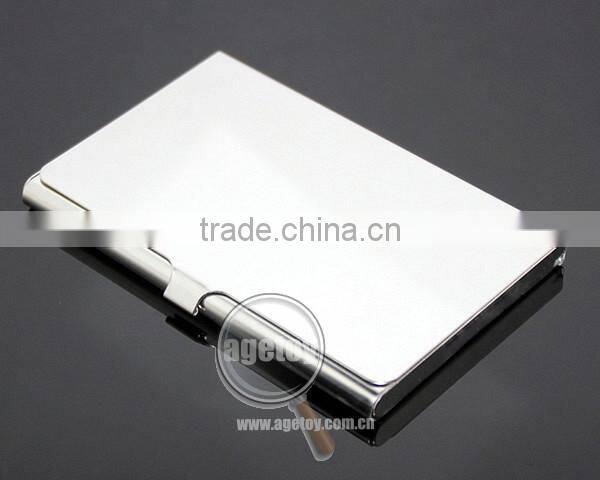 High Polished Mirror Effect Stainless Steel Blank Silver Metal Credit Card Holder