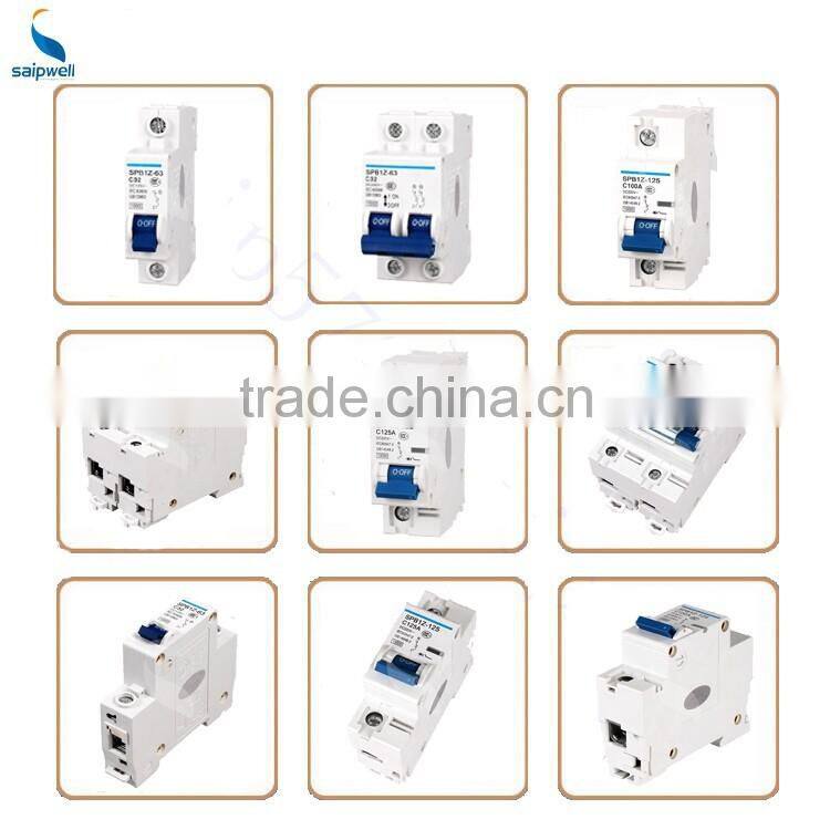 SAIP/SAIPWELL Manufacture Earth Leakage Type PV Application 4 Pole Current Circuit Breaker