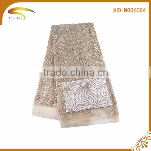 wholesale high quality latest Spanish decorative embroidery organic silk fabric market in french