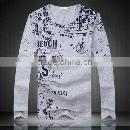 Cheap O-neck Cotton Mens Long Sleeve Tshirt