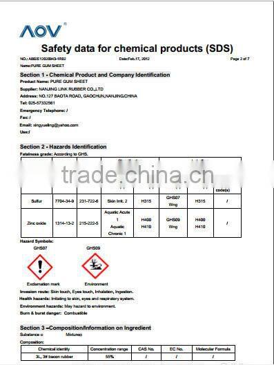 natural latex para rubber sheets brown color