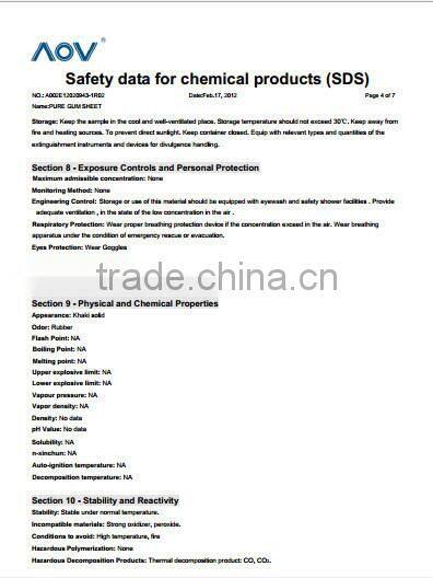 natural latex para rubber sheets brown color