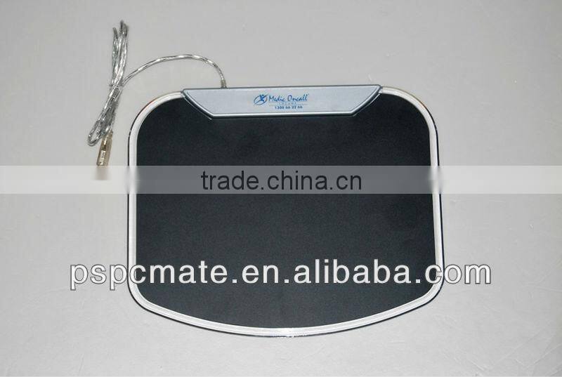 custom Led light usb hub mouse pad with 4 port hubs
