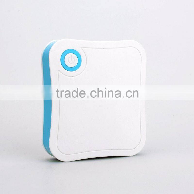 Best price squared 6600mAh portable led flashlight power bank producer