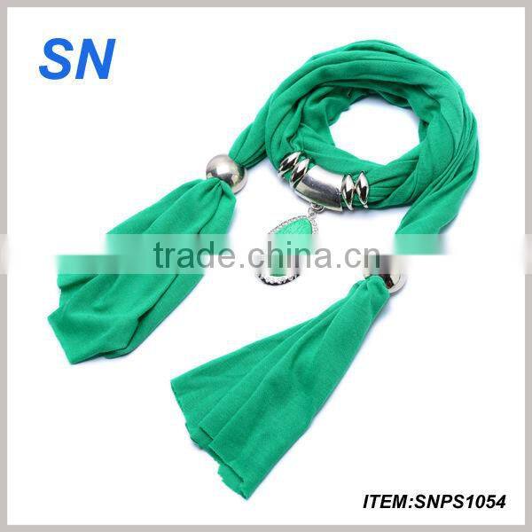 water drop pendant jewelry scarf for ladies