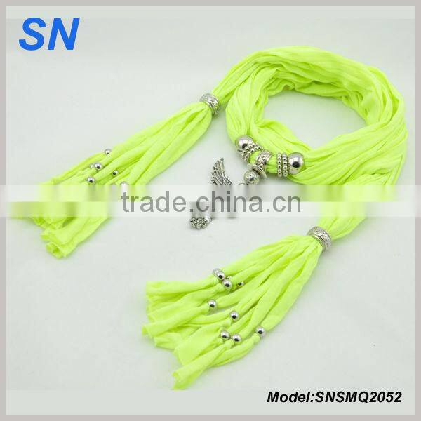 Hot Selling Polyester Alloy Jewelry Beads Pendant Scarf