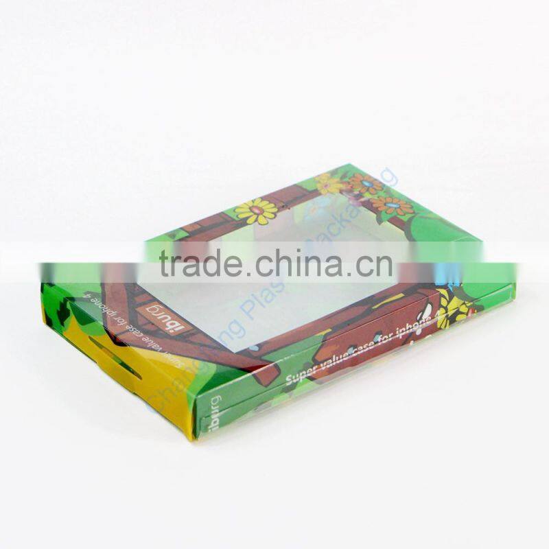 Custom Printed Clear Window Cell Phone Case Packaging Box