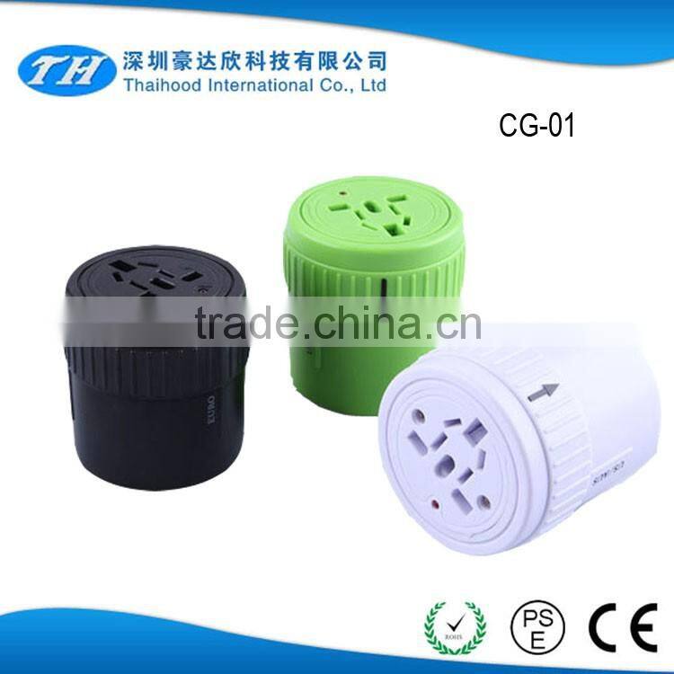 UK/EU/AU/US plug 5V2.5A Travel usb charging power socket adaptor CE ROHS approved with universal outlet