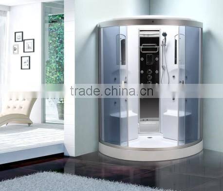 2014 Elegant ABS and 5MM Tempered Glass Shower Room with Hydro Massage Back Jets And Comfortable Seats for 2 Person JS-519