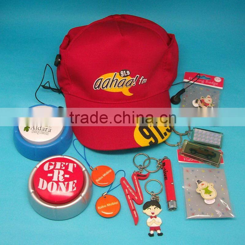 Radio Cap /cotton cap with earphone for promotional gift