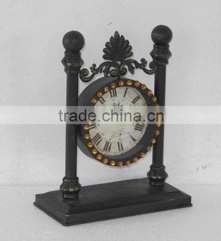 100643EA-Acrylic Diamond Metal Table Clock