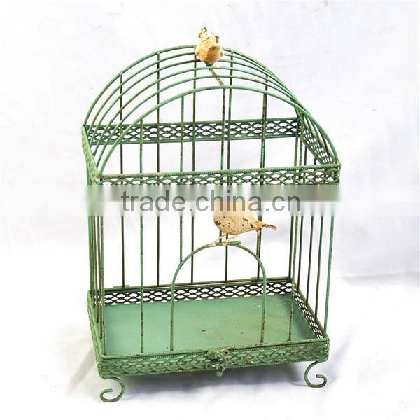 Shabby chic metal birdcage for wedding decoration