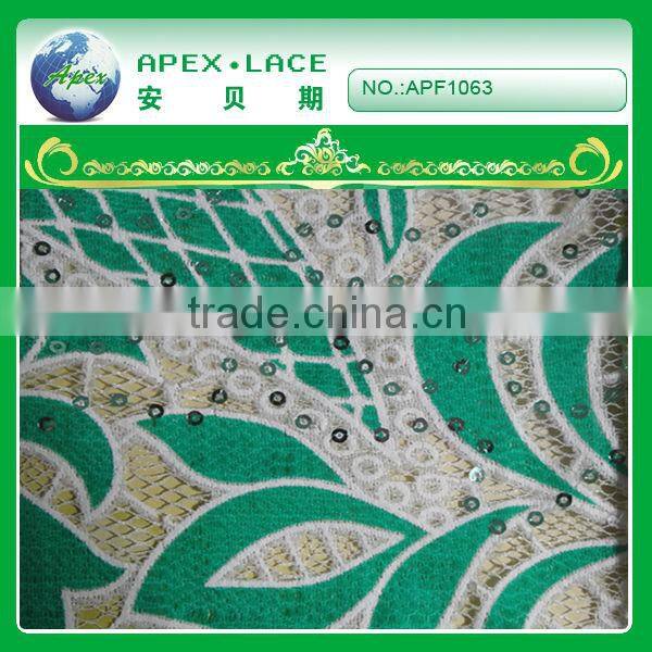 APF1060-cotton fabric guangzhou sequin fabric for weddings