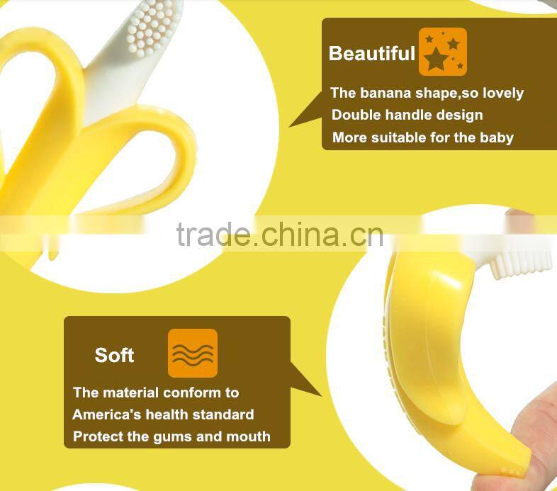 Babymatee import baby products factory price ecofriendly bendable training silicone rubber baby toothbrush