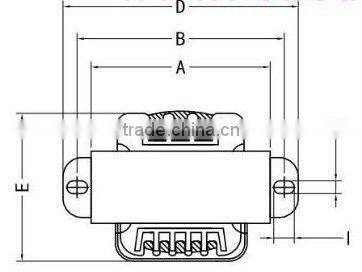 high frequency EI transformer with lead cable