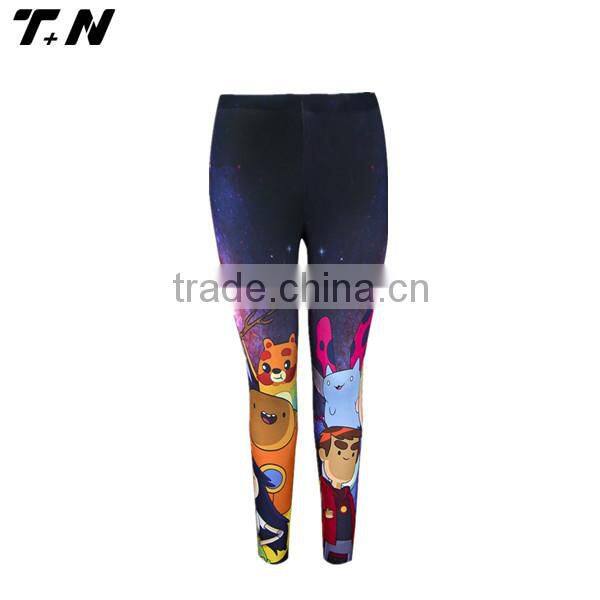ladies stretchy 3D printed jogging Gym yoga leggings