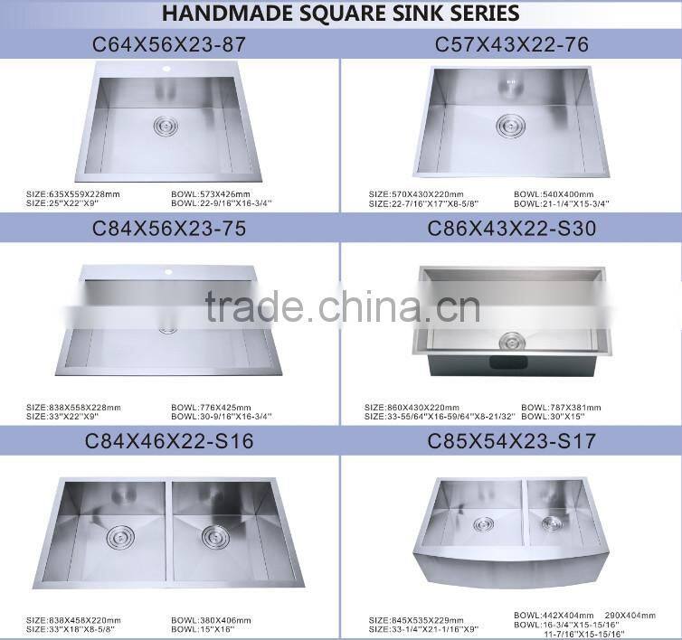 hot sell cheap stainless steel small size single sinks