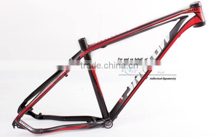 Aluminum alloy mountain bike frame with comfortable riding feeling