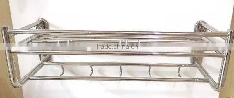 hot sale high quality stainless steel bath rack dual towel holder