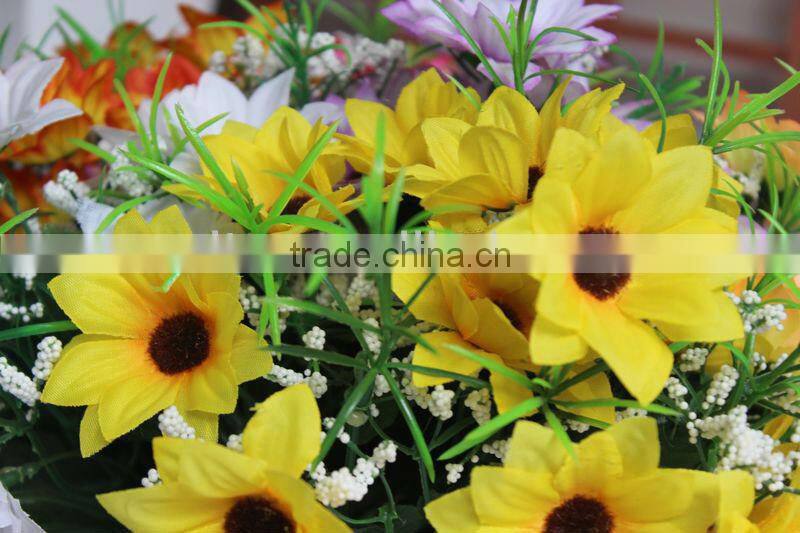 2013 hot sale 14 heads small bulk artificial paper daisy flowers making for wedding&home decoration