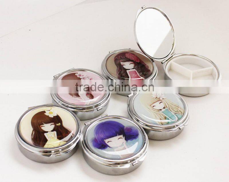High Quality Personalized Round Metal Lockable Pill Box,ML301