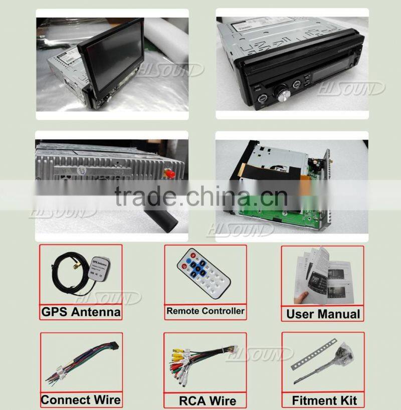7inch HD touch screen single din in dash dvd player with gps/bluetooth