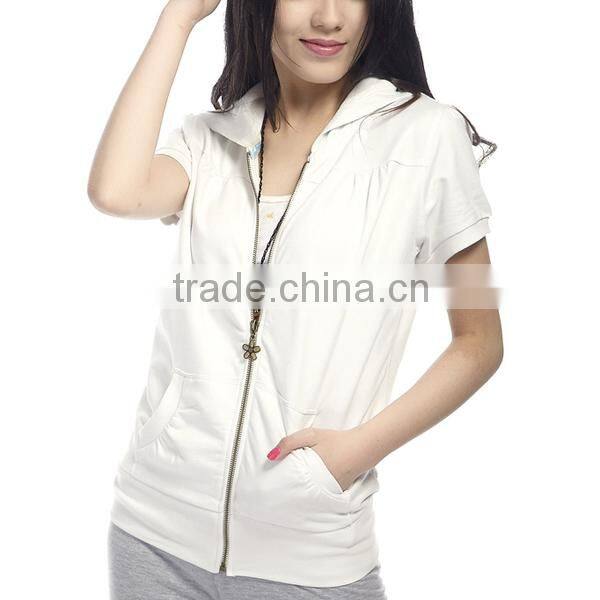 Short sleeve sweatshirts, summer hoodies for women, white hoodies