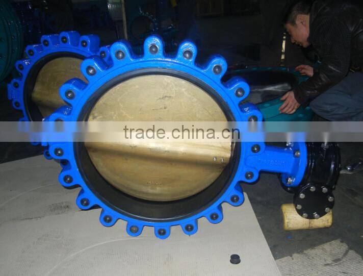 DN50 DN300 DN600 DN1000 PN16 gray iron wafer type motorized butterfly valve