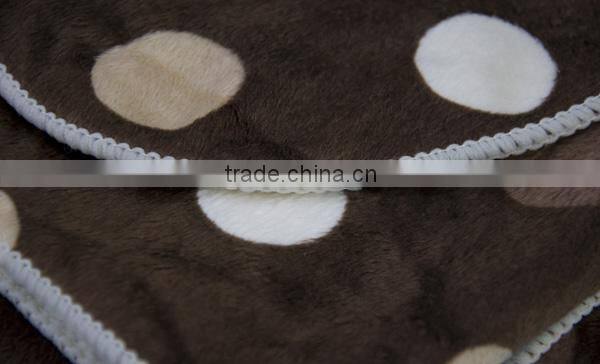 custom polyester polka dot fleece blanket