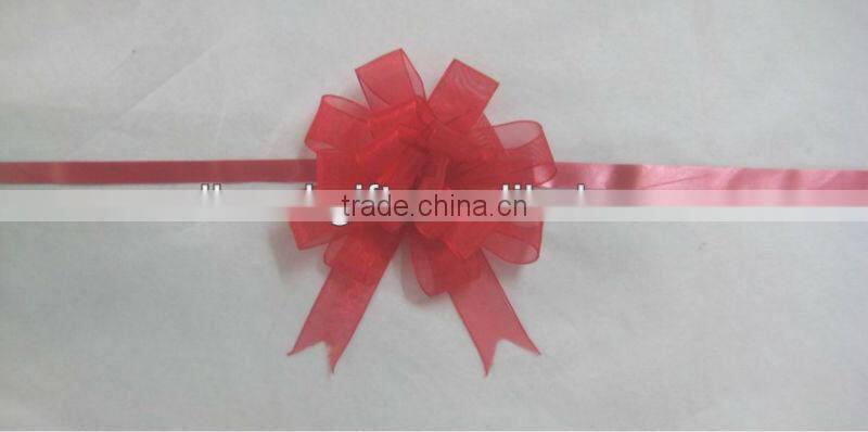 HOT SALE! Blue Organza Butterfly Pull String Ribbon Gift Bow.