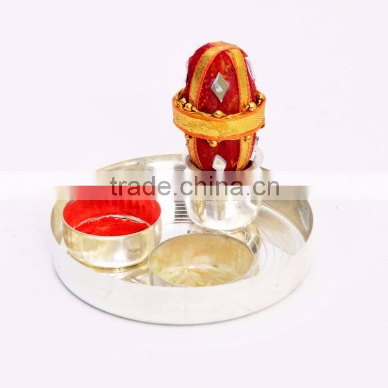 silver puja thali wedding gifts