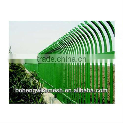 metal rail fence palisade steel fence