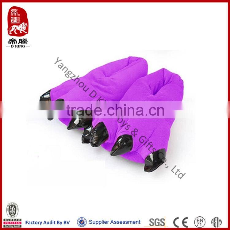 China wholesale stuffed animal paw plush slipper