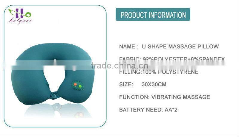 Customer design logo available u-shape neck electric Massage pillow for travel/car/airplane/office/home use