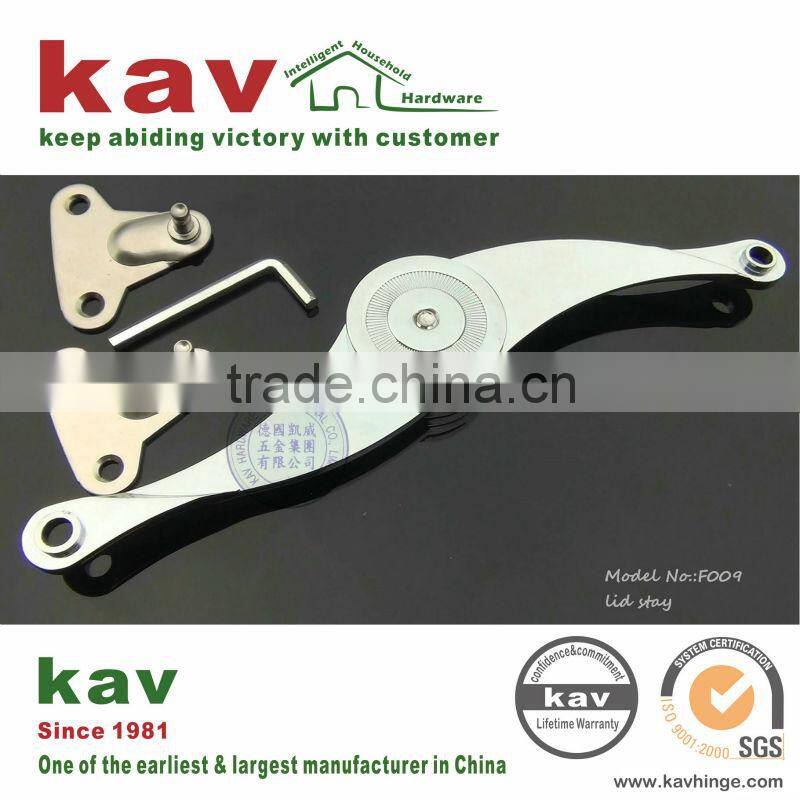 chrome plated lid stay hinge in cabinet support