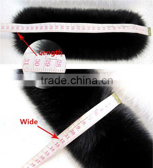 Fashion Accessory Genuine Silver Fox Fur Cuff / Real Fox Fur For Decorate