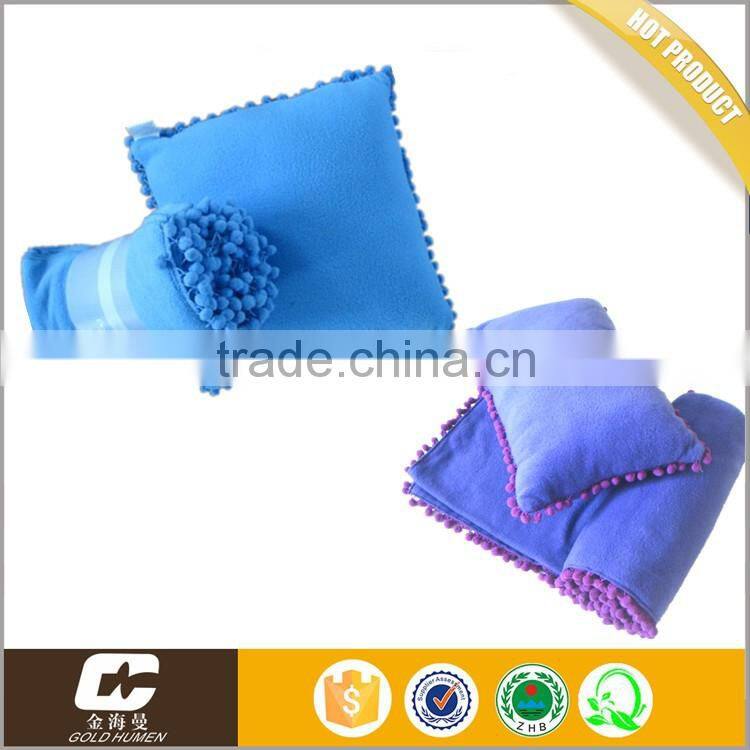 SEDEX Audit Factory 100%polyester Bedding Sets Luxury Polar Fleece Cushion With Blanket