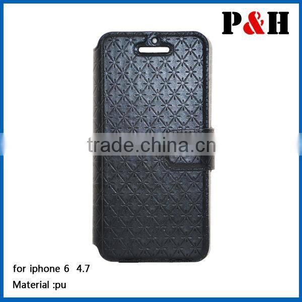 Wallet Flip Cell Phone Leather Case for iPhone 6,Wholesale for iPhone 6 Wallet Leather Case with Card Holder