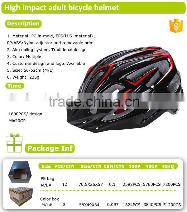 In mold PC shell with visor racing bike helmet