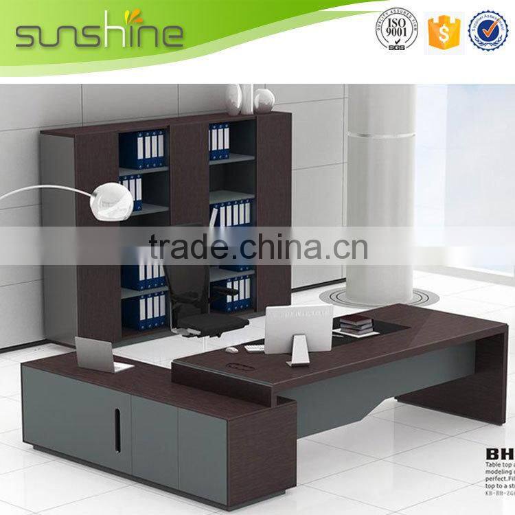 Guangzhou factory professional half round executive desk