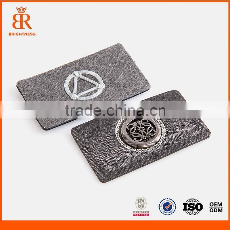 Fashion design leather patch labels leather labels for handbags